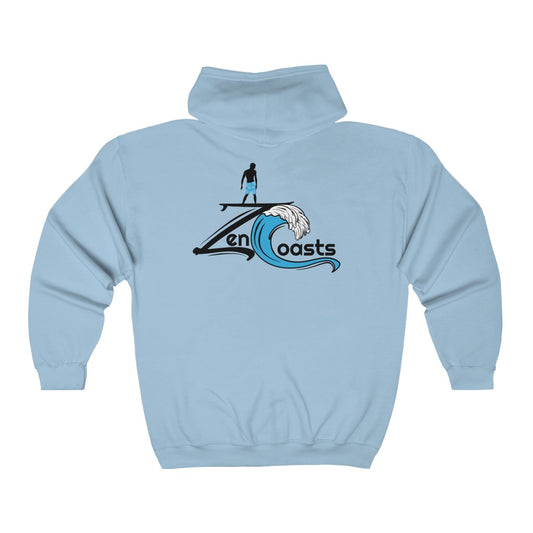 Zen Coasts Logo Unisex Heavy Blend™ Full Zip Hooded Sweatshirt