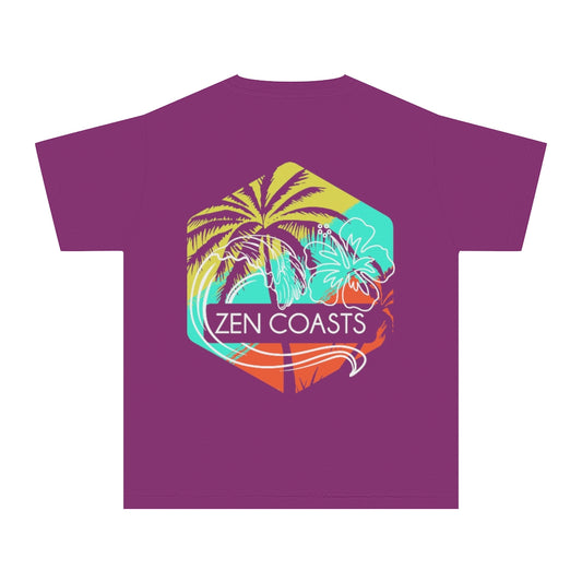 Zen Coasts Palm Trees Youth Midweight Tee