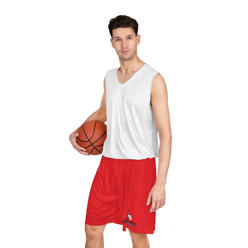Zen Coasts Basketball Shorts Red