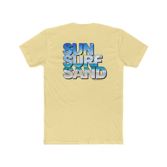 Zen Coasts Sun Surf Sand Men's Ring Spun Cotton Crew Tee
